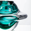 Green Glass Gyroscope Vase by Axyaa - Creative Desk Decoration & Floral Arrangement