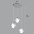 Axyaa Crystal Stair Chandelier: Modern LED Ceiling Lamp for Living Room