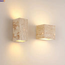 Axyaa LED Indoor Wall Lights Yellow Travertine Luxury Lighting for Living Room Bedroom