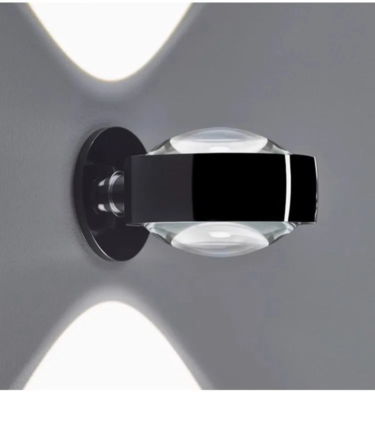 Axyaa Nordic LED Wall Lamp for Bedside Hallway Living Room - Round Design