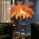 Luxury Ostrich Feather Floor Lamp by Axyaa - Elegant Home Decor & Lighting Solution