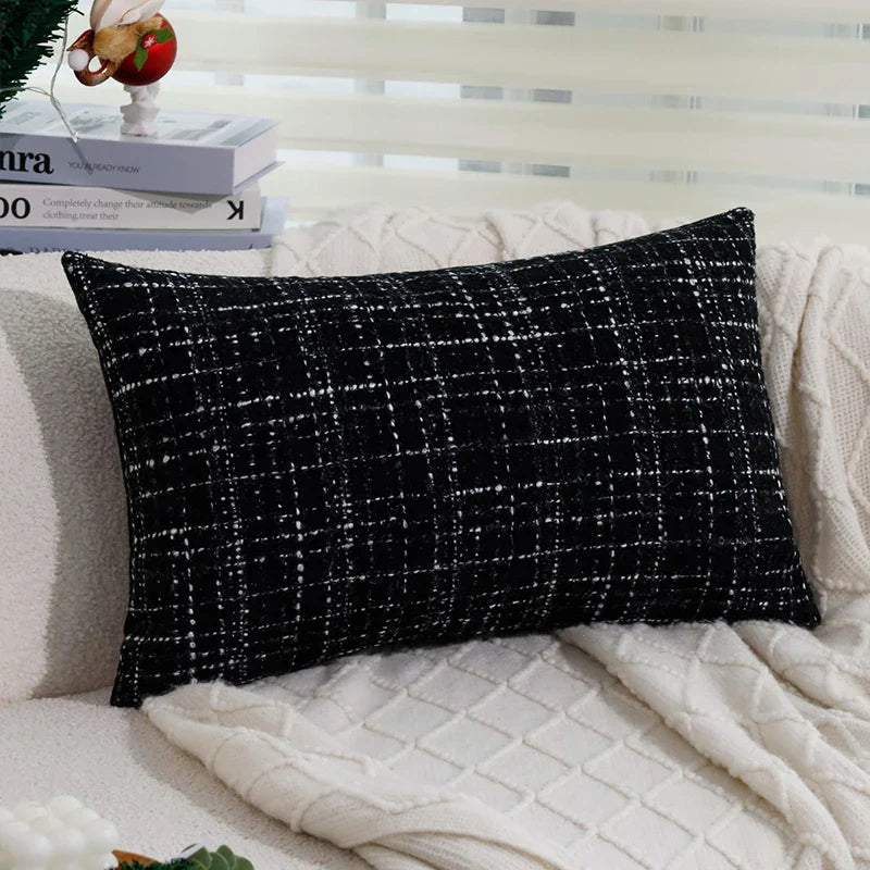 Axyaa Christmas Retro Black Pillowcase 45x45cm for Home Decor