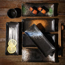 Axyaa Japanese Cuisine Sushi Plate, Ceramic Restaurant Long Platter Dessert Plate