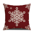 Axyaa Christmas Linen Print Throw Pillow Cover for Home Sofa, Living Room and Bedroom