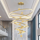 Axyaa Crystal Chandelier - Luxury Living Room Lighting - Bedroom Pendant Lamp