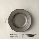 Axyaa Handmade Ceramic Dining Plate Set Japan Style Restaurant Tableware