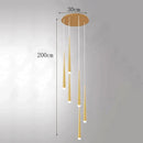 Axyaa Modern Ring Stairs Pendant Light Chandeliers for Living Room and Dining Room