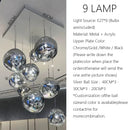 LED Lava Pendant Light by Axyaa - Geometric Design Ceiling Lamp for Home, Bar, Bedroom