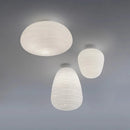 Axyaa Milky White Glass Cocoon Ceiling Light for Home Décor.