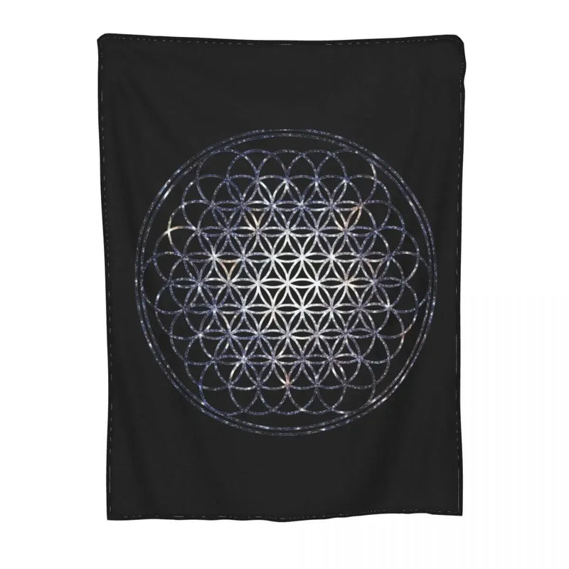Axyaa Sacred Geometry Star Cluster Fleece Blanket