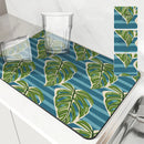 Axyaa Kitchen Draining Mat: Absorbent, Antiskid, Quick Dry Bathroom & Coffee Dish Pad