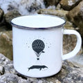 Axyaa Coconut Tree Enamel Camping Mug - Creative Drinkware for Outdoor Adventures
