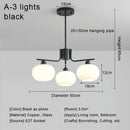 Axyaa Cream Glass Sphere Ceiling Chandelier. Modern Living Room, Bedroom, Dining Room Lighting.