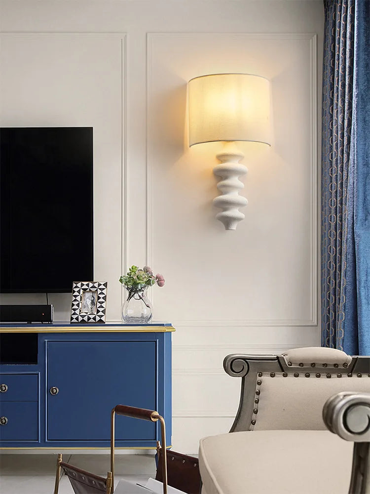 Axyaa Retro Solid Wood Wall Lamp for Living Room Study Bedroom Corridor Lighting