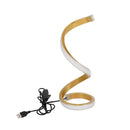 Axyaa Gold S-shaped Three-tone USB Powered Desk Lamp - Creative Decor