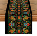 Axyaa Halloween Skulls Table Runner for Kitchen and Dining Room