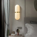 Axyaa Oval LED Wall Lamp - Nordic Light Luxury Marble Decor for Living Room
