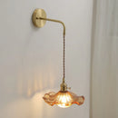 Axyaa Amber Glass LED Wall Sconce Indoor Lighting for Living Room Bedroom Bar