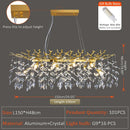 Axyaa Golden Branch Crystal Chandelier for Minimalist Living Room Home Lighting