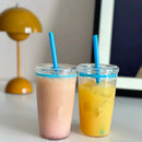 Axyaa 450ml Cute Clear Straw Water Tumbler Bottle - Ideal for Cold Drinks & Juices