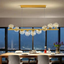 Axyaa Starry Sky Glass Bubble LED Pendant Light for Modern Dining Room Chandeliers