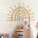 Axyaa Boho Sun Nursery Wallpaper Stickers Rainbow Kids Bedroom Decor