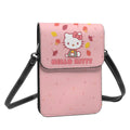 Axyaa Hello Kitty Cell Phone Purse Leather Wallet Kuromi Crossbody Bag Fashion Card Holder