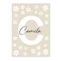 Axyaa Daisy Custom Name Poster Nursery Wall Art Kids Room Decor