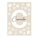 Axyaa Daisy Custom Name Poster Nursery Wall Art Kids Room Decor