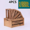 Axyaa Vintage Wooden Frame Storage Boxes Set of 4