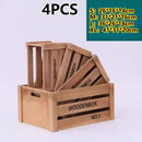 Axyaa Vintage Wooden Frame Storage Boxes Set of 4