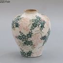 Axyaa Cracked Texture Vase Plant Pot Flower Arrangement Room Decor