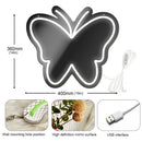 Axyaa Butterfly Neon Sign Makeup Mirror Lamp - USB Operated, Wall Decorative Lighting