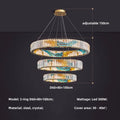 Axyaa Circle LED Pendant Chandelier for Modern Living Room Lighting
