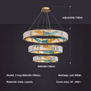Axyaa Circle LED Pendant Chandelier for Modern Living Room Lighting