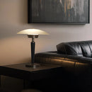 Axyaa Wood Glass Gold Bedside Lamp with Dimmable Reading Light