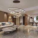 Axyaa Modern Minimalist Circle Pendant Lamp for Living Room, Restaurant, and Hall