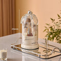 Makeup Brushes Holder Organizer by Axyaa - Rotating Desktop Storage Box for Cosmetics