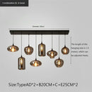Axyaa Modern Glass Chandeliers for Dining Living Room Kitchen Office Coffee Hanging Lamp