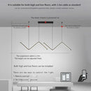 Axyaa LED Pendant Lights: Modern 2 Head Fixtures for Living Room, Bedroom, Hotel, Bar