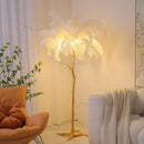 Axyaa Nordic Feather Floor Lamp: Luxury Ostrich Light for Live Broadcast Room