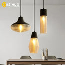 Axyaa Glass & Metal Pendant Light: Adjustable Vintage Ceiling Fixture