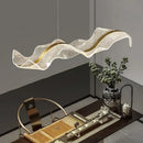 Axyaa Nordic Acrylic Wave Pendant Lights - Modern LED Ceiling Chandeliers for Home Decor