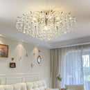 Axyaa Chrome LED Ceiling Lights Elegant Chandelier for Luxury Living Room Decor