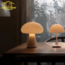 Axyaa Medieval Cream Mushroom Table Lamp LED with Touch Dimming & USB Charging