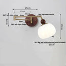 Axyaa Modern Wood Swing Arm LED Wall Lights with Pull Chain Switch