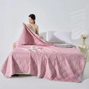 Axyaa Summer Cool Quilt Cold Silk Solid Color Single Double Air Conditioner Quilt