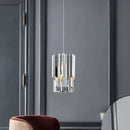 Axyaa Gold Crystal Pendant Lamp: Modern Bedroom LED Lighting for Bar, Kitchen & Restaurant