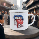 Axyaa Freedom Series Enamel Mug: USA 4th July Coffee Cup - Celebrate Festive Drinkware