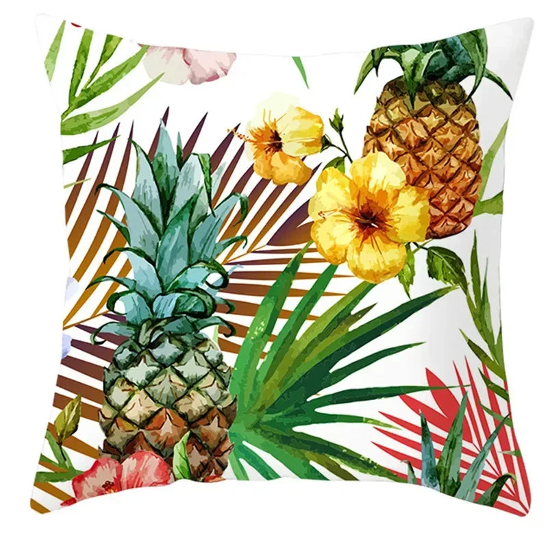Axyaa Tropical Plants Flower Pillowcase